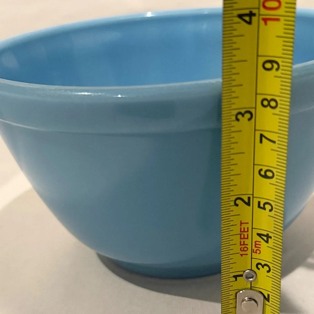 Vintage Pyrex Delphite Blue 401 402 Nesting Mixing Bowls Rare HTF Opal Glass Set